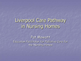 Liverpool Care Pathway in Nursing Homes