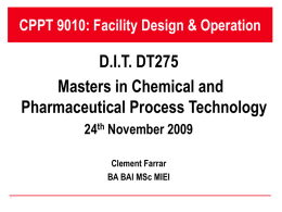 Sterile Processing - DIT - School of Electrical
