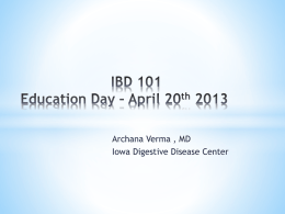 IBD 101 Education Day – April 20th 2013