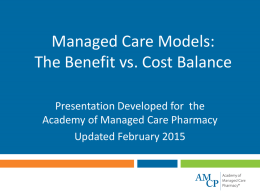 Managed Care Models