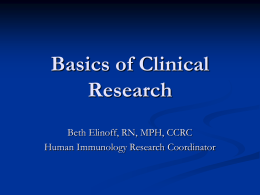 Basics of Clinical Research