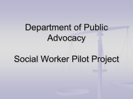 Department of Public Advocacy Overview