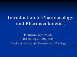 Lecture 1: Introduction to Pharmacology