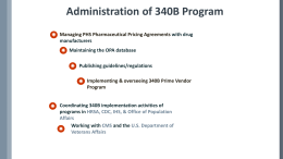Administration of 340B Program