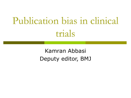Publication bias in controlled trials