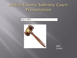 Sobriety Court Presentation