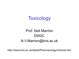Toxicology - University of Bristol