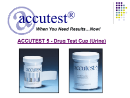 Accutest 5 - Drug Test Cup Training