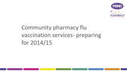 Community pharmacy flu vaccination services