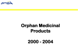 Orphan Medicinal Products 2000 - 2004
