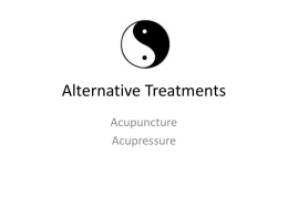 Alternative Treatment - University of Arizona