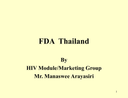 FDA of Thailand - Chulabhorn Research Institute