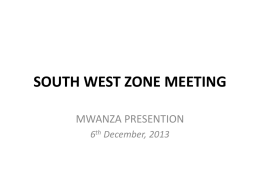 SOUTH WEST ZONE MEETING