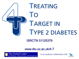 Slides - Diabetes Trials Unit : Home page