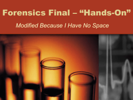 Forensics Final – “Hands-On”