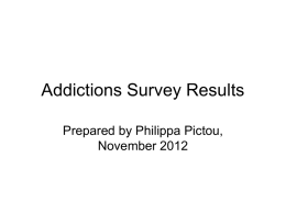 Addictions Survey Results