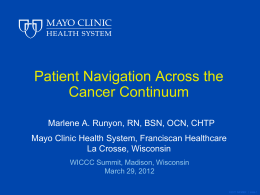 Presentation Title Here - Wisconsin Cancer Council