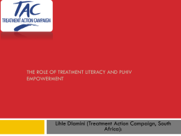 The role of treatment literacy and PLWHA empowerment