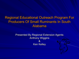 Regional Educational Outreach Program For Producers Of