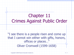 Chapter 12 Crimes Against Public Order