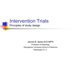 Intervention Trials Principles of study
