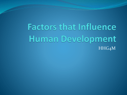 Factors that Influence Human Development