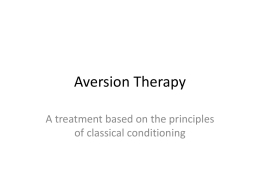 Aversion Therapy - a2 Psychology Lesson updates 13-14