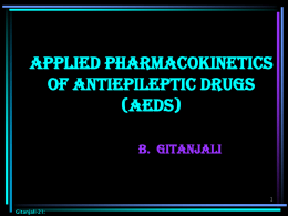 Pharmacokinetics of the commonly used AEDs