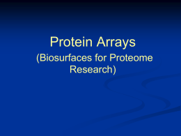 Protein arrays - Институт биоинформатики