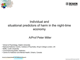 Individual and situational predictors of harm in the night
