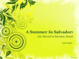 A Summer In Salvador: - Kellogg Institute for