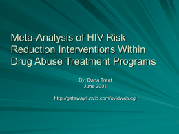 Meta-Analysis of HIV Risk Reduction Interventions Within
