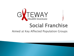 Social Franchise - Gateway Health Institute