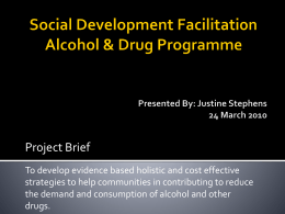 Alcohol & Drug Programme