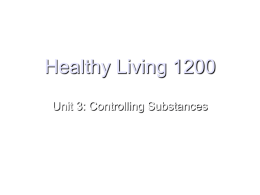 Healthy Living 1200 - Mr. Philpott's Courses