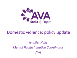 Domestic violence: policy update
