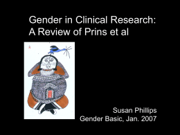 Gender in Clinical Research: A response to Prins et al