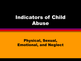 Indicators of Child Abuse