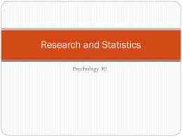 Research and Statistics