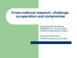 Cross-national research: challenge, co