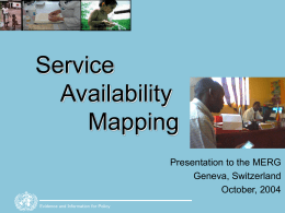 Service availability mapping