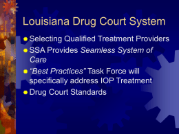 Louisiana Drug Court System - Addiction Professionals of