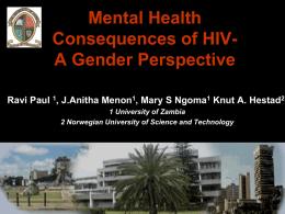 Gender effect of HIV on Neuropsychological functioning