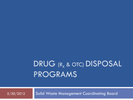 Medicine Disposal Programs