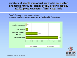 Numbers of people who would have to be counselled and
