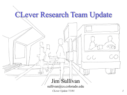 CLever Team Update - University of Colorado Boulder