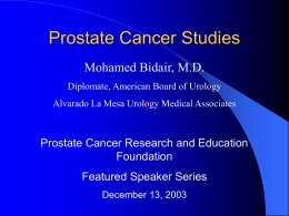 Prostate Cancer Studies - PC-REF