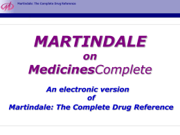 Coming soon - MedicinesComplete