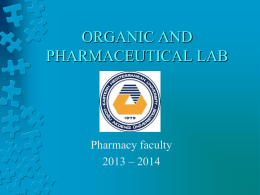ORGANIC AND PHARMACEUTICAL LAB