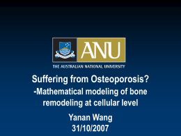 Mathematical modelling of Bone remodelling at cellular level